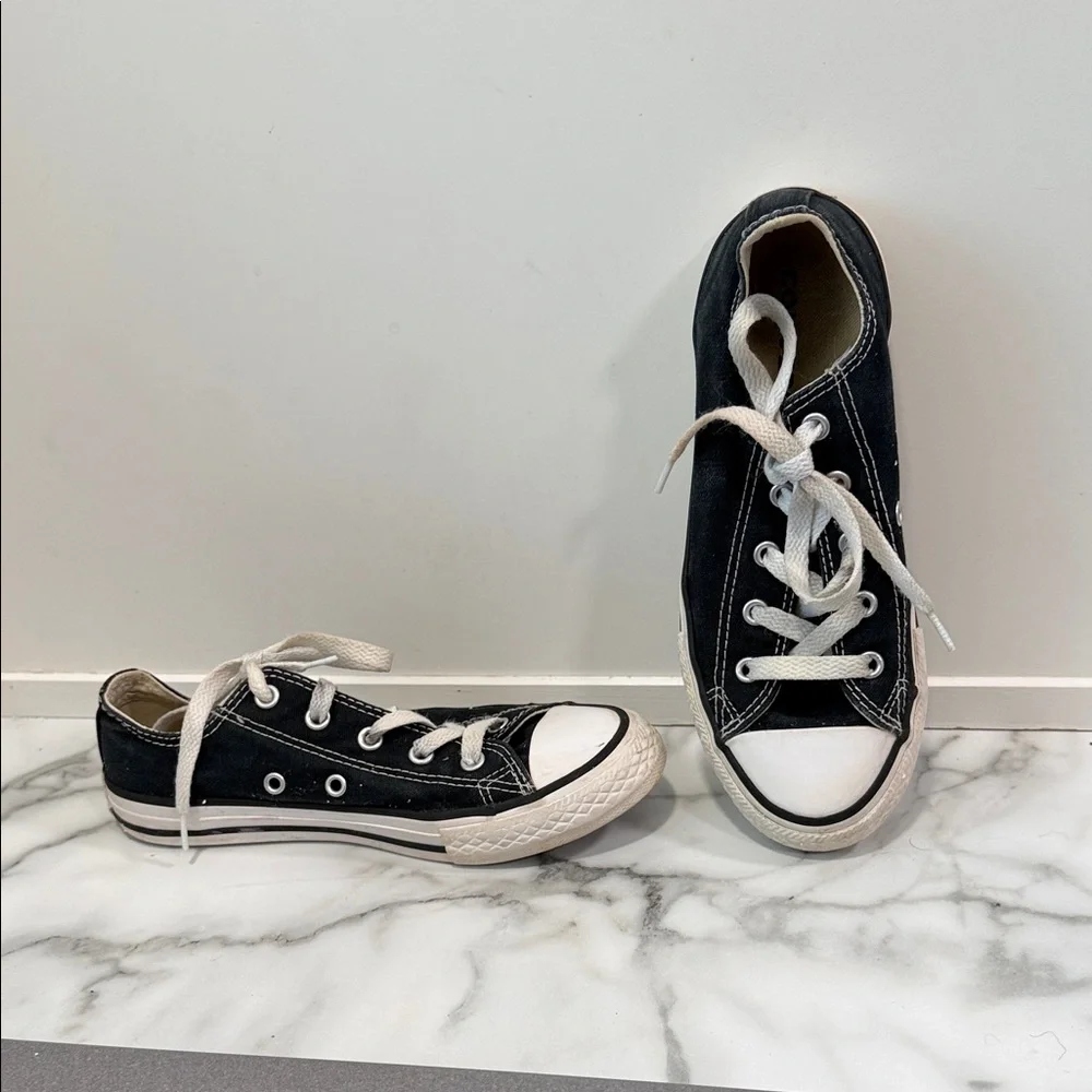 Converse Kids Black and White Sneakers size 2